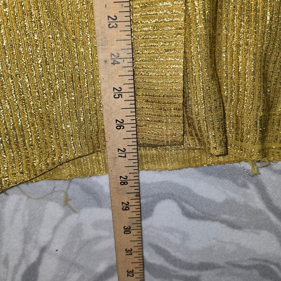 Vintage Gold Shimmer Women's Button Up Top Size 34 - Picture 9 of 10